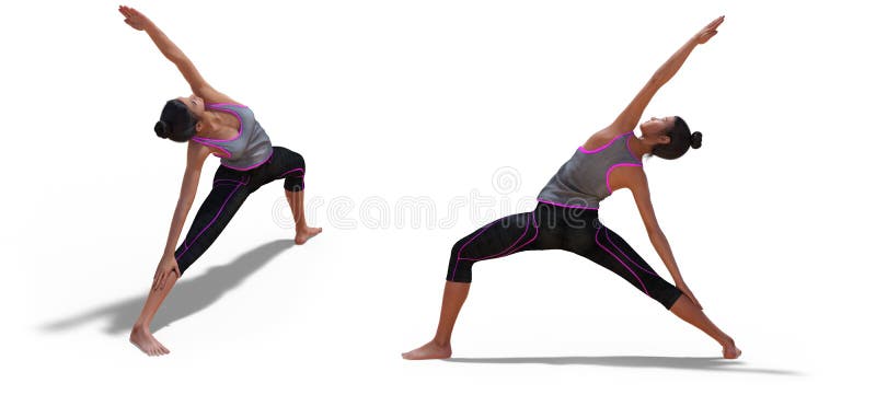 Young Woman Practicing Yoga Reverse Warrior Pose Virabhadrasana Stock Photo  - Download Image Now - iStock