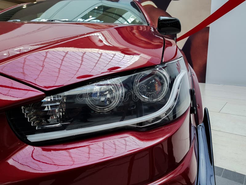 Front Light of the Car. Modern Halogen Lighting Stock Photo Image of