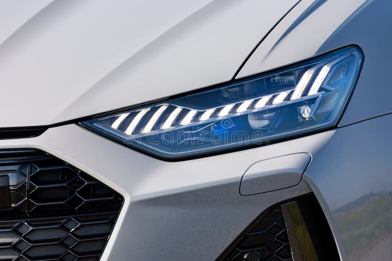 Front light of a car stock photo. Image of transport 157250100