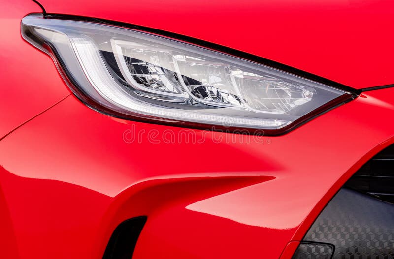 Front light of a car stock photo. Image of design, auto 207261366