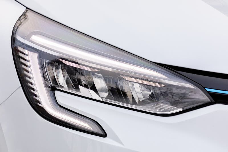 Front light of a car stock photo. Image of lights, front 207261338