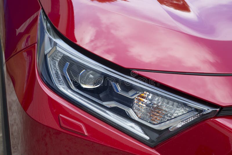 The Front Lights of the Car.Car Lighting Devices. Car Accessories Stock Photo Image of lamp
