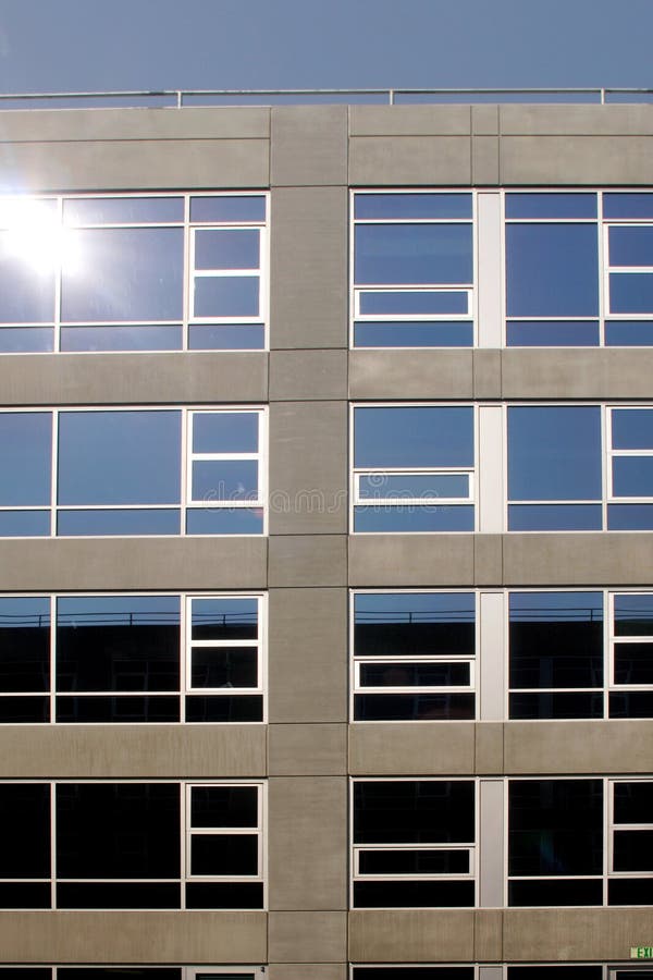 The front of a modern loft building