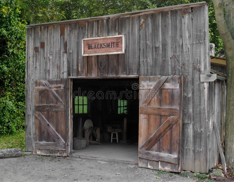 Front of an old blacksmith shop