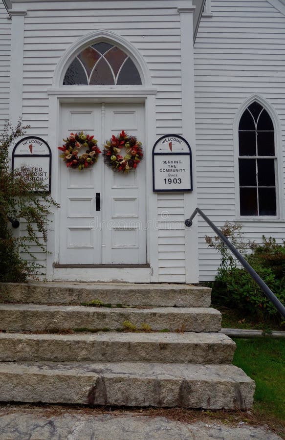Church Doors With Wreaths Stock Image Image Of Knob 107560429