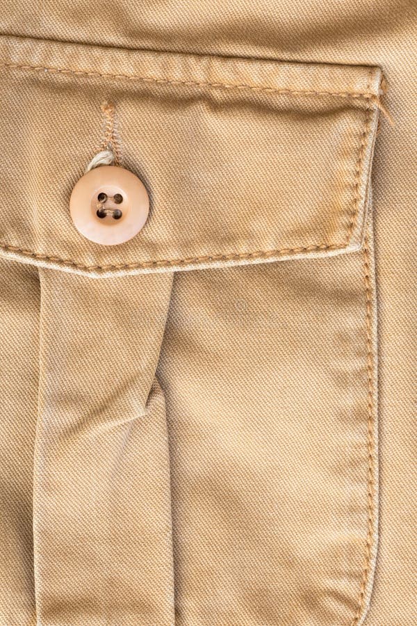 Front Pocket on Brown Shirt Textile Texture Stock Image - Image of ...