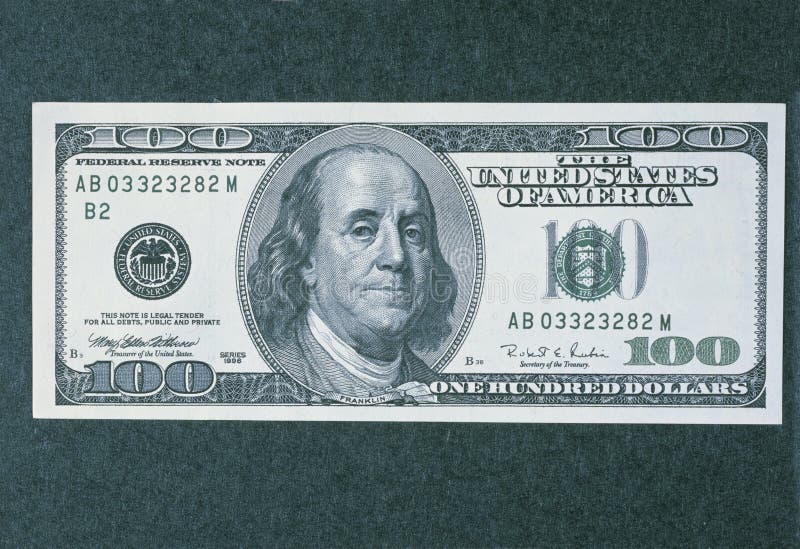 Front side of the new 100 dollar bill