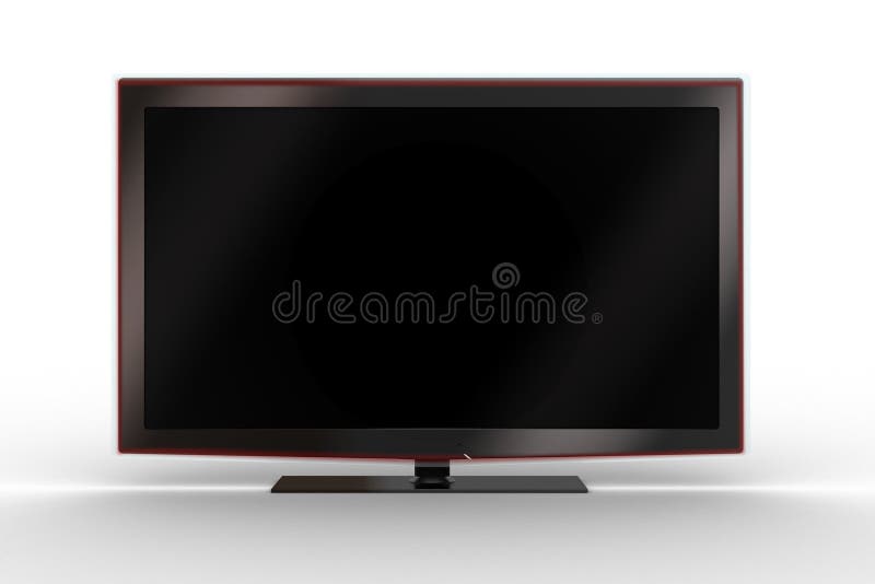 Front of a stylish LCD TV stock illustration