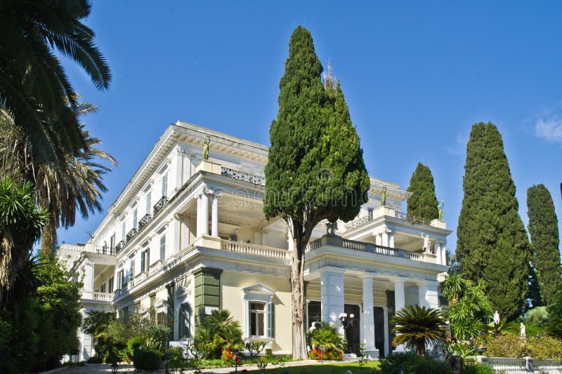 Front view of Achilleion Palace, Corfu