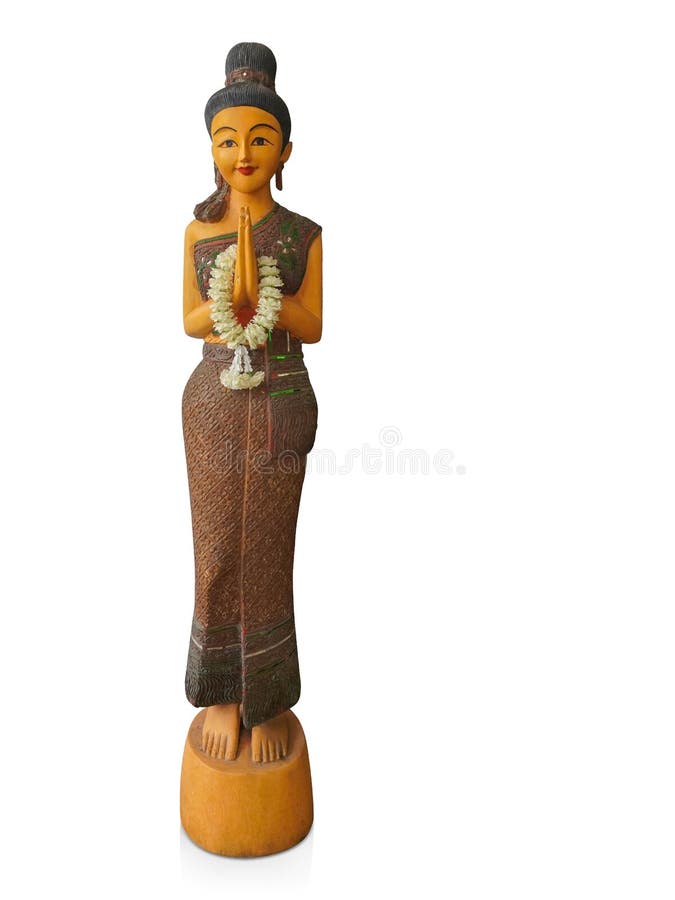 Contemporary Wood Sculpture Female Statue - Artifacts World