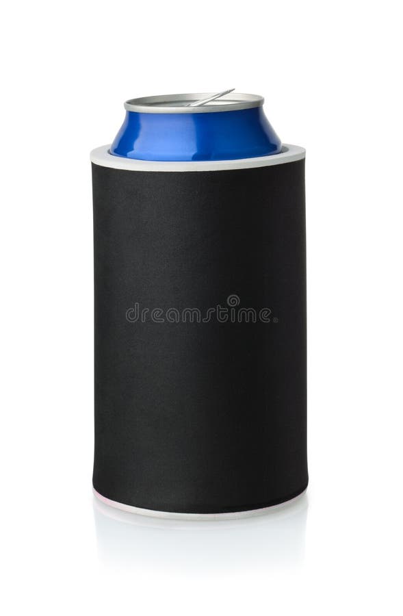 Download Blank Black Collapsible Beer Can Koozie Mockup Isolated Stock Photo - Image of metal, foam: 90416120