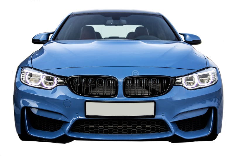 Front view of BMW M3,business sport sedan car.