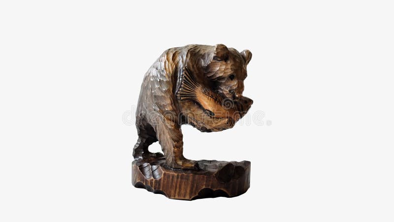 Front View Carved Wooden Bear Sculpture on Background, Animal Sculpture,. Japan Hand Craft Wooden Bear Vintage Style stock photo Front View Carved Wooden Bear Sculpture on Background, Animal Sculpture,. Japan Hand Craft Wooden Bear Vintage Style stock photo