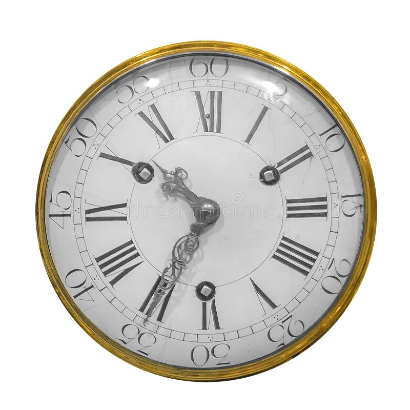 Golden Ornate Wall Clock stock image. Image of time 250362093