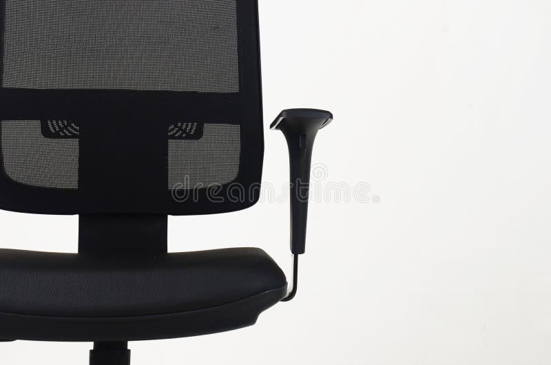 Front View of Comfortable Seat. Office Chair on White Background Stock