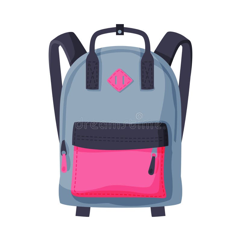 pink and gray backpack