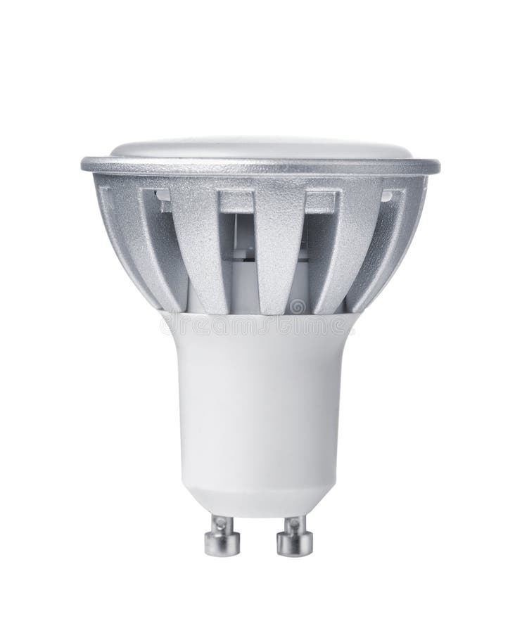 Front view of GU10 LED bulb royalty free stock photos