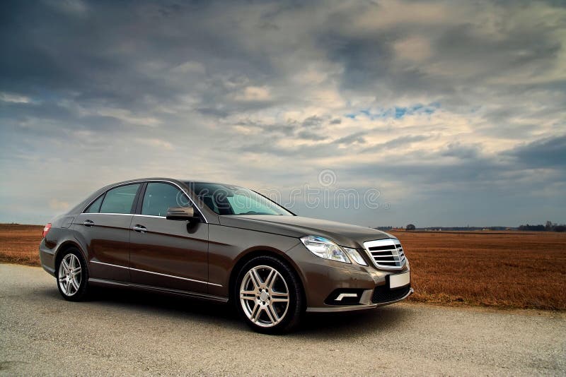 Front view of a Luxury car stock images