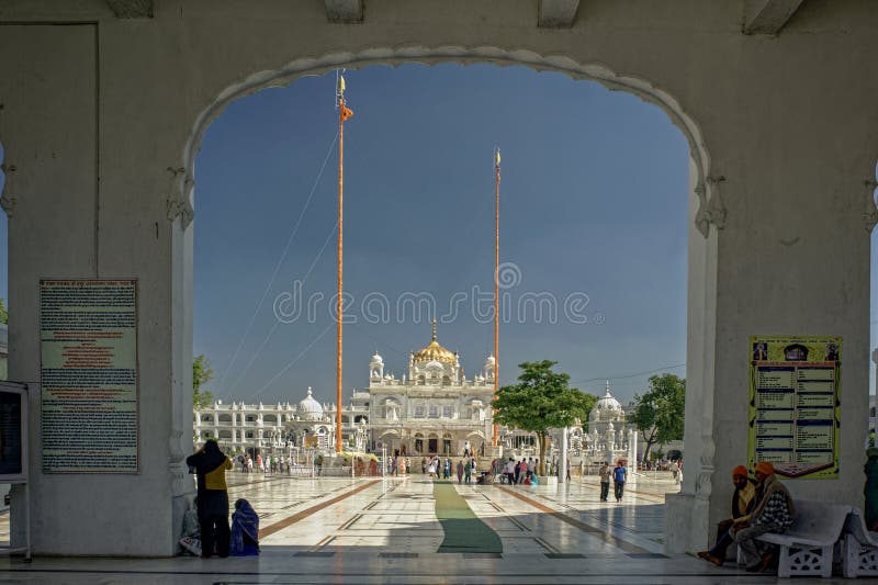 Front view of main Entrance Gate, Takhat Sachkhand Shri Hazur Abchalnagar Sahib, main Gurudwara