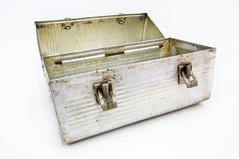Old metal lunch box stock photo. Image of closed, school - 192970776