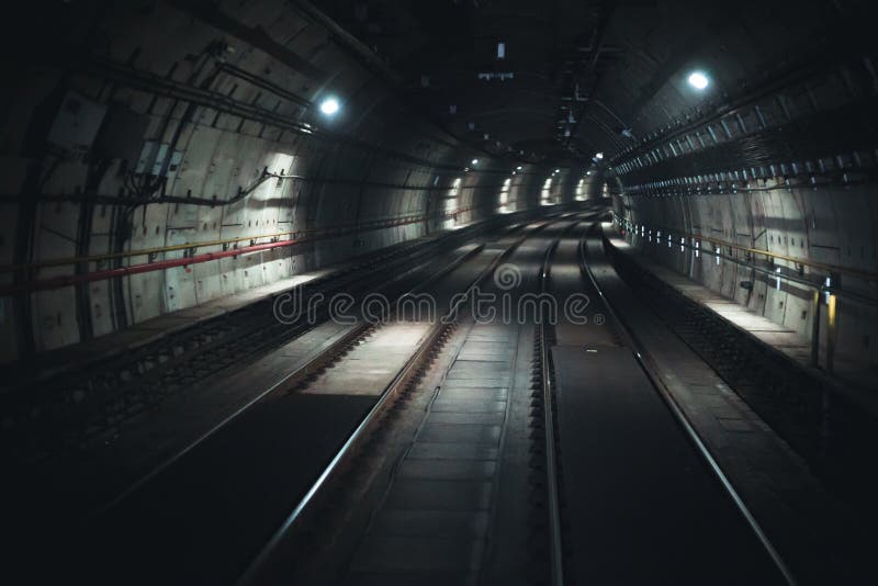 Front View Subway Tunnel in SÃ£o Paulo Stock Photo - Image of crowd ...