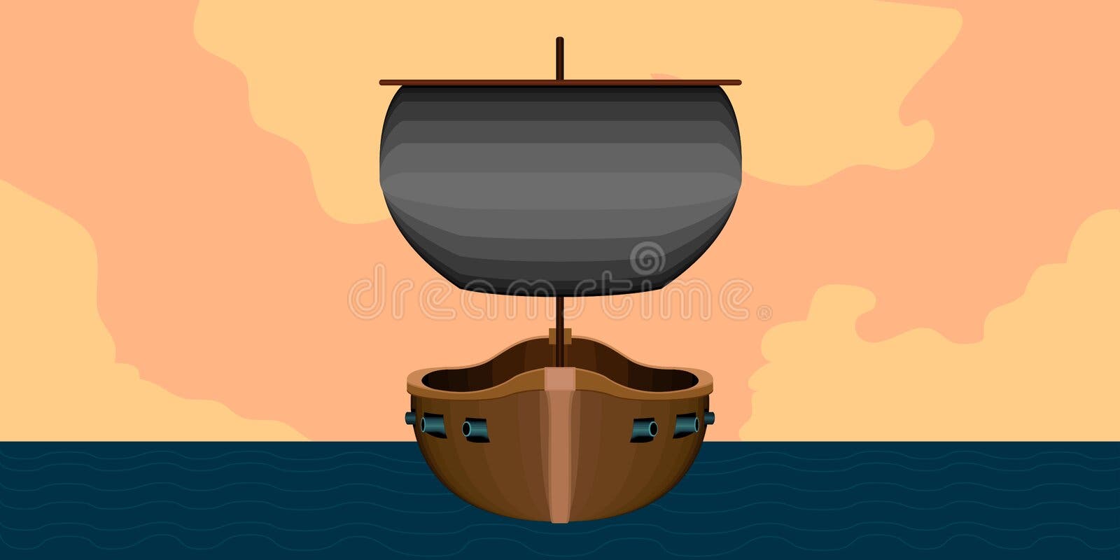 Pirate Ship Front Stock Illustrations – 298 Pirate Ship Front