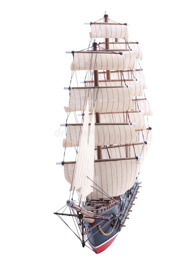 Front view of sail ship model