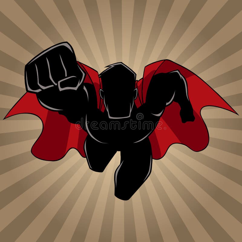 superhero silhouette cape
