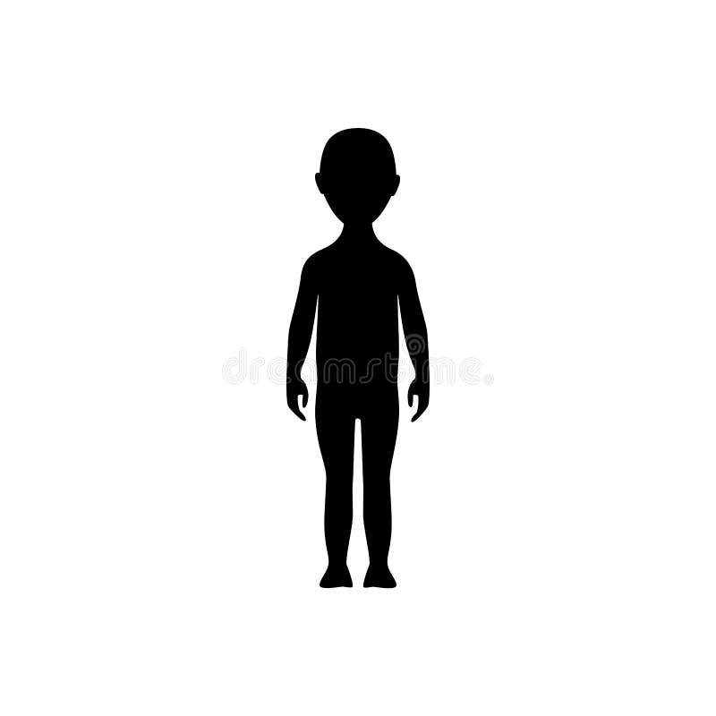 Front View of Woman Body Silhouette Stock Vector - Illustration of figure,  human: 174553835