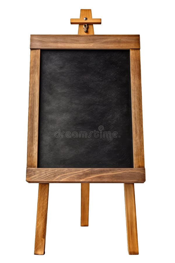 Chalk board isolated on transparent background. blackboard