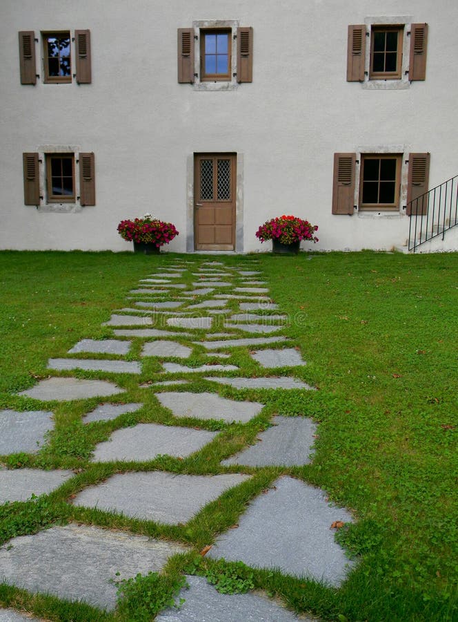 Front of The Village House Argentiere French Alps royalty free stock photo Front of The Village House Argentiere French Alps royalty free stock photo