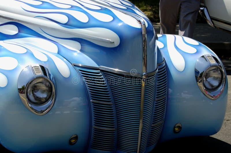 Front of vintage car