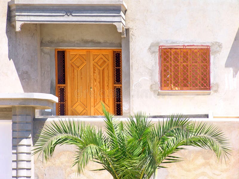 Frontage of tunisian house.