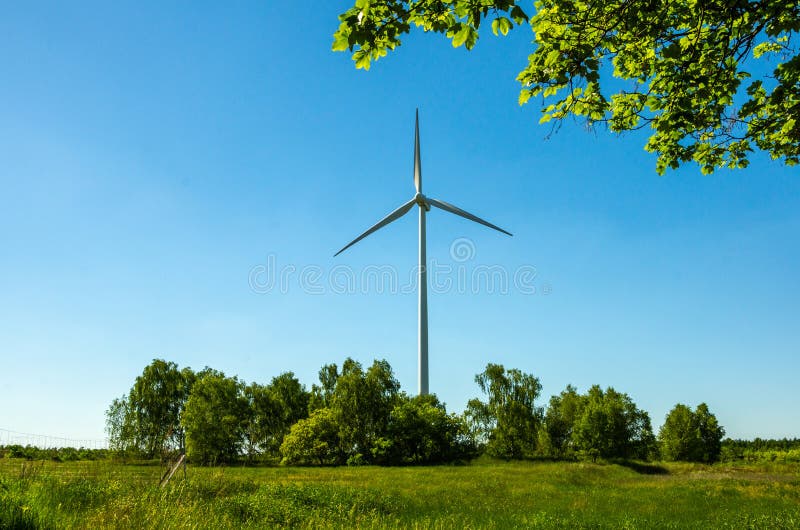 Frontal view on Windmill royalty free stock photo