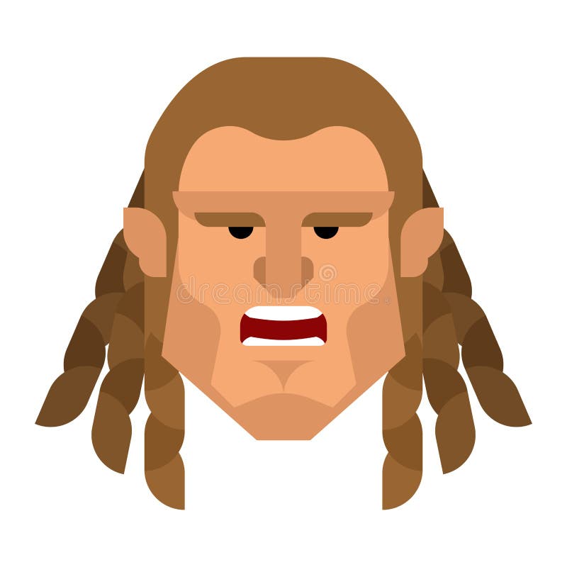 Brutal Face Man Gigachad. Vector Illustration Stock Vector - Illustration  of bearded, hairstyle: 259277536