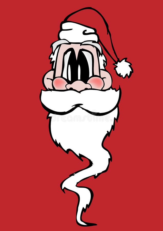 Fronte del Babbo Natale illustrazione vettoriale Fronte del Babbo Natale illustrazione vettoriale