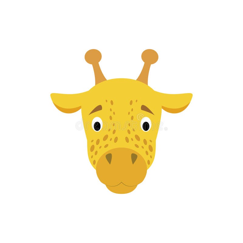 Fronte della giraffa nello stile del fumetto per i bambini royalty illustrazione gratis