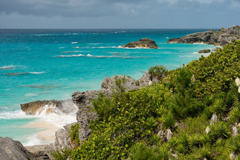 Fronte mare costiero in Bermude fotografie stock Fronte mare costiero in Bermude fotografie stock
