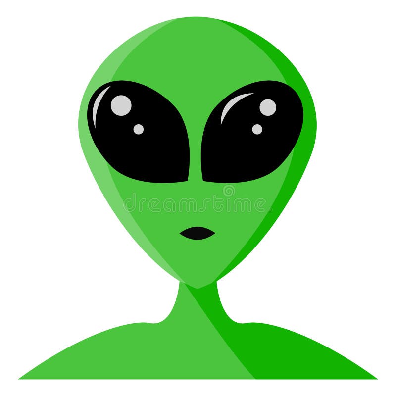 Fronte straniero verde con i grandi occhi neri Ritratto marziano isolato in umanoide extraterrestre extraterrestre del fondo bian royalty illustrazione gratis Fronte straniero verde con i grandi occhi neri Ritratto marziano isolato in umanoide extraterrestre extraterrestre del fondo bian royalty illustrazione gratis