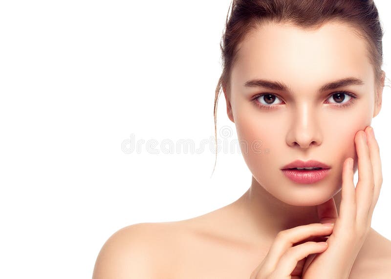 Fronte variopinto della donna di trucco, bei wi castana di trucco di estate immagini stock libere da diritti Fronte variopinto della donna di trucco, bei wi castana di trucco di estate immagini stock libere da diritti
