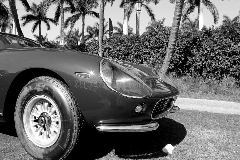 Frontend sportscar clássico de Ferrari imagem de stock Frontend sportscar clássico de Ferrari imagem de stock
