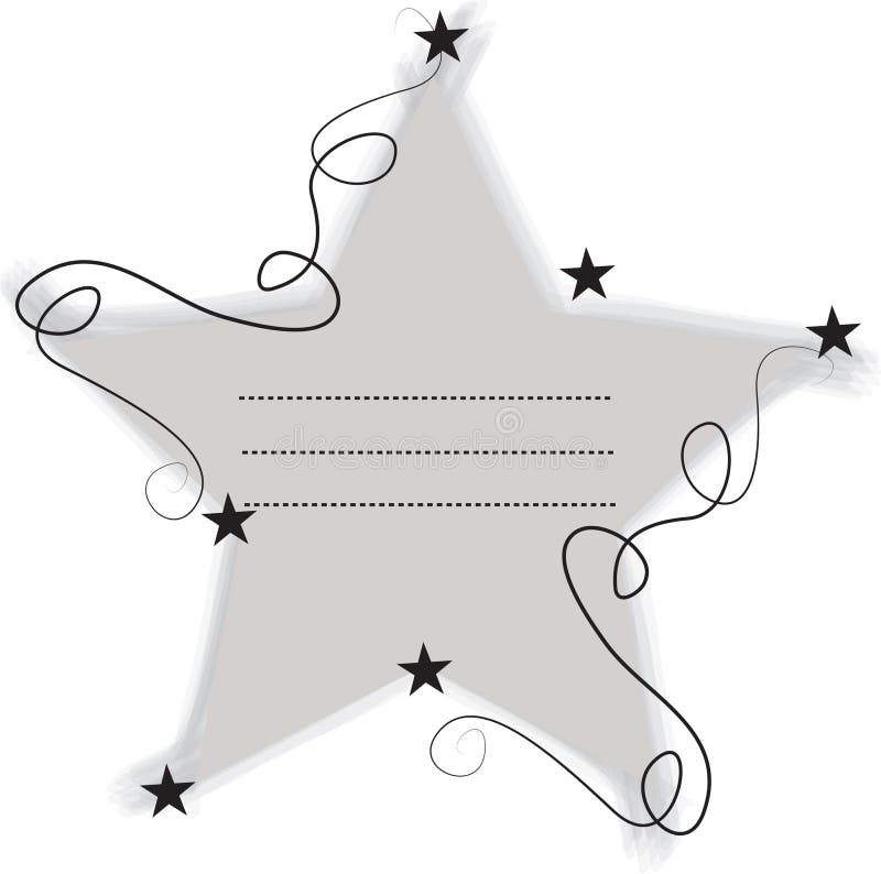 Frontera asteroide decorativa del marco con las estrellas y los rizos stock de ilustración Frontera asteroide decorativa del marco con las estrellas y los rizos stock de ilustración