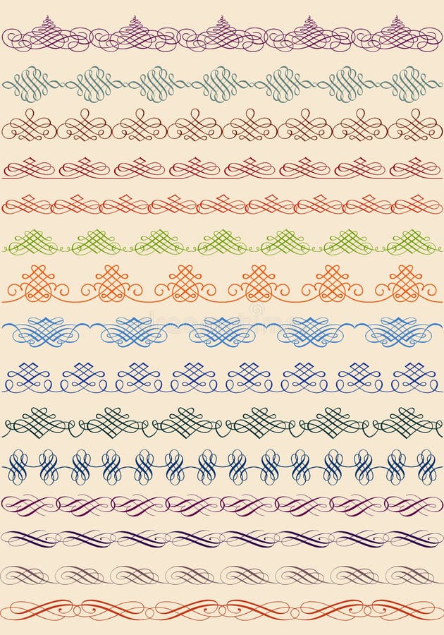 Frontera de la vendimia, conjunto del vector libre illustration Frontera de la vendimia, conjunto del vector libre illustration