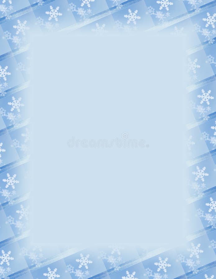 Frontera del azulejo del copo de nieve sobre azul stock de ilustración Frontera del azulejo del copo de nieve sobre azul stock de ilustración