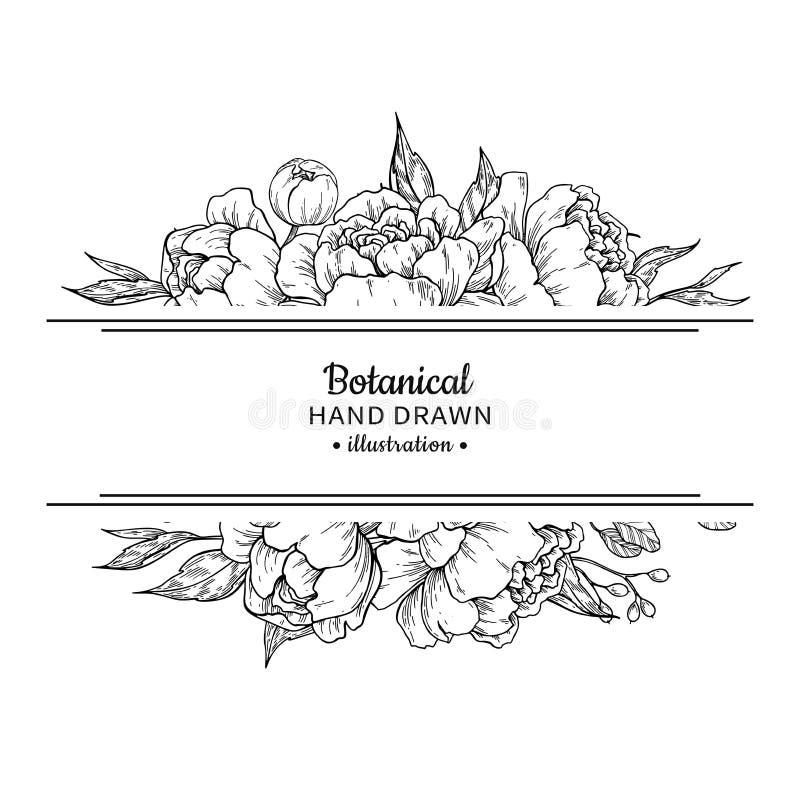 Florecimiento Artístico De La Flor De La Mano De Flores Ilustración Empate  En El Fondo Wite Diseño Lindo De La Flor Ilustraciones svg, vectoriales,  clip art vectorizado libre de derechos. Image 26077696