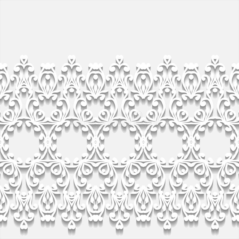 Fronteras blancas con la sombra, líneas de papel ornamentales, vector e del cordón libre illustration Fronteras blancas con la sombra, líneas de papel ornamentales, vector e del cordón libre illustration