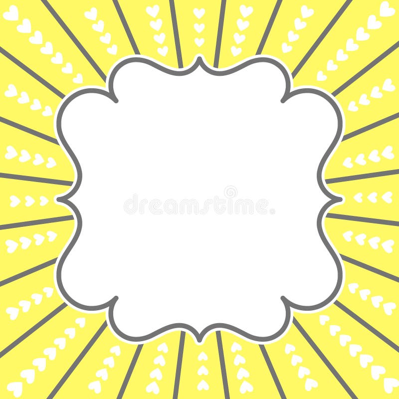 Frontière de cadre de coeurs de Soleil Levant illustration libre de droits Frontière de cadre de coeurs de Soleil Levant illustration libre de droits