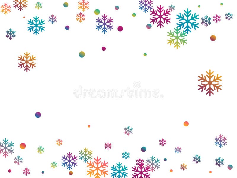 Frontière des flocons et cercles de neige abstraits d'hiver illustration de vecteur Frontière des flocons et cercles de neige abstraits d'hiver illustration de vecteur