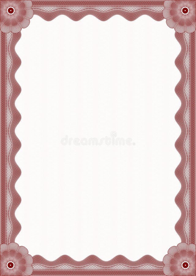 Frontière rouge de certificat illustration libre de droits Frontière rouge de certificat illustration libre de droits