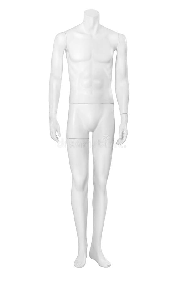 Frontowy widok odizolowywający na bielu męski mannequin zdjęcia royalty free Frontowy widok odizolowywający na bielu męski mannequin zdjęcia royalty free